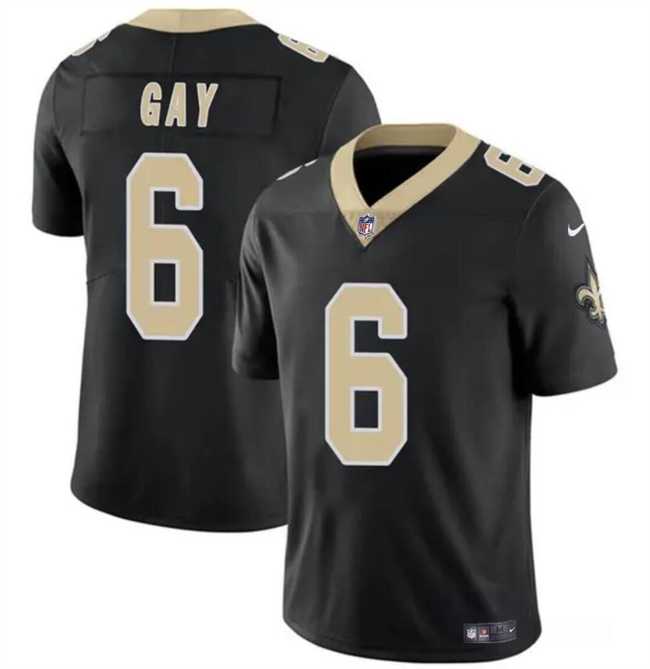 Men & Women & Youth New Orleans Saints #6 Willie Gay Black Vapor Limited Football Stitched Jersey->new orleans saints->NFL Jersey